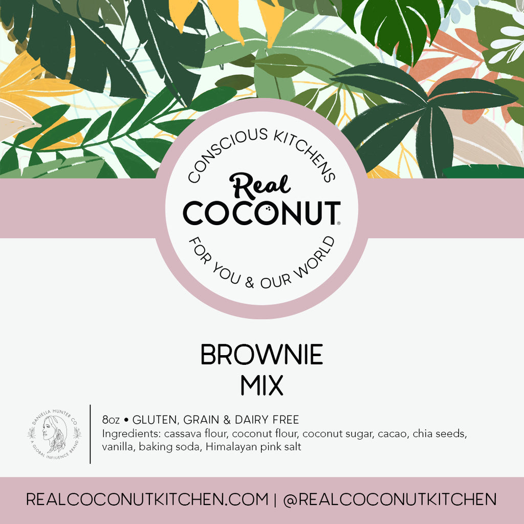 Brownie Mix. Make your own Real Coconut vegan brownies at home, just add avocado oil and coconut oil, whisk and bake.