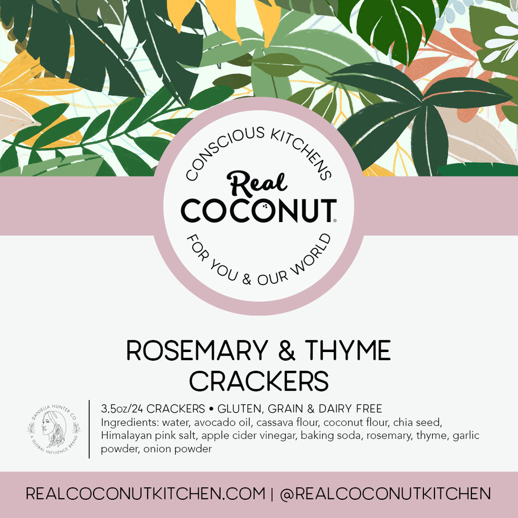 Rosemary & Thyme Crackers - Buy Online From Real Coconut Market - Malibu, CA